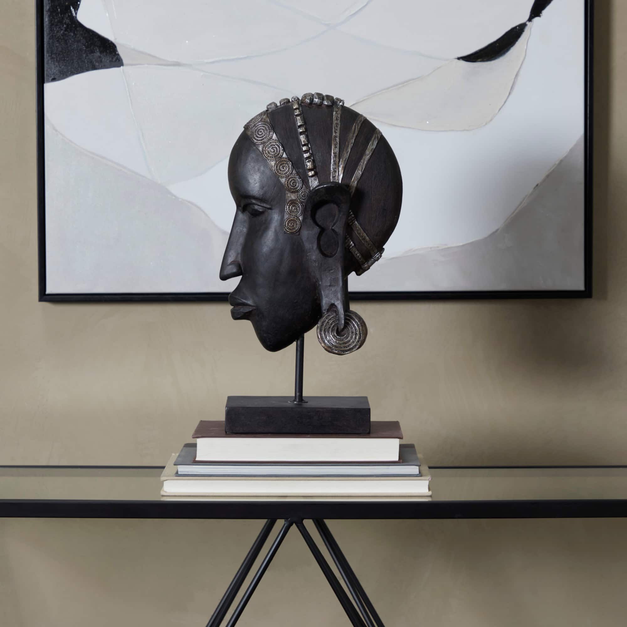 15.5" Woman Bust Sculpture